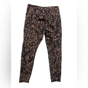Leg End Active Leopard Print Sports Leggings/Yoga Pants-size XL